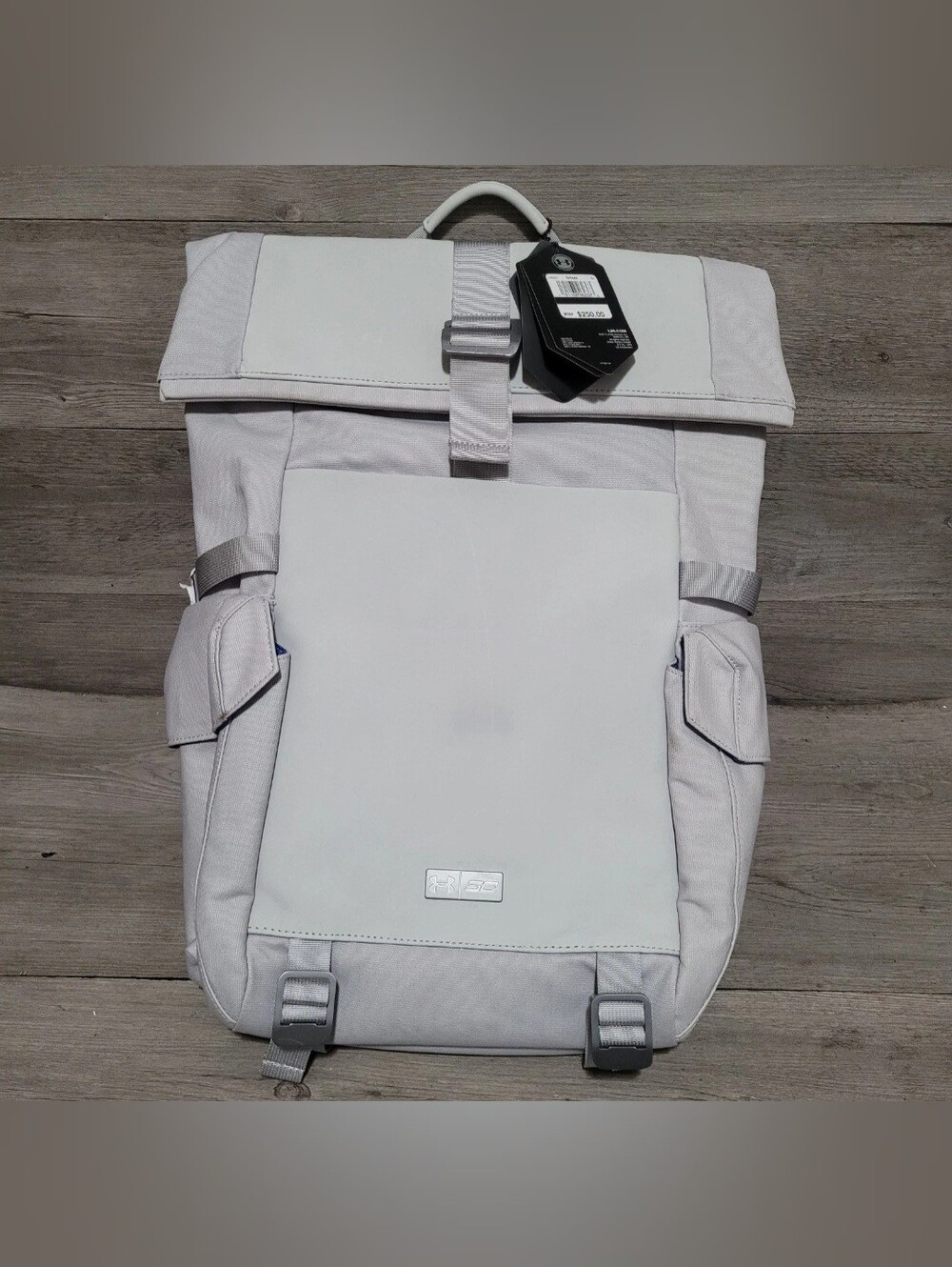 Under Armour Pro Series Steph Curry SC 30 Backpack Leather Gray Roll Up New